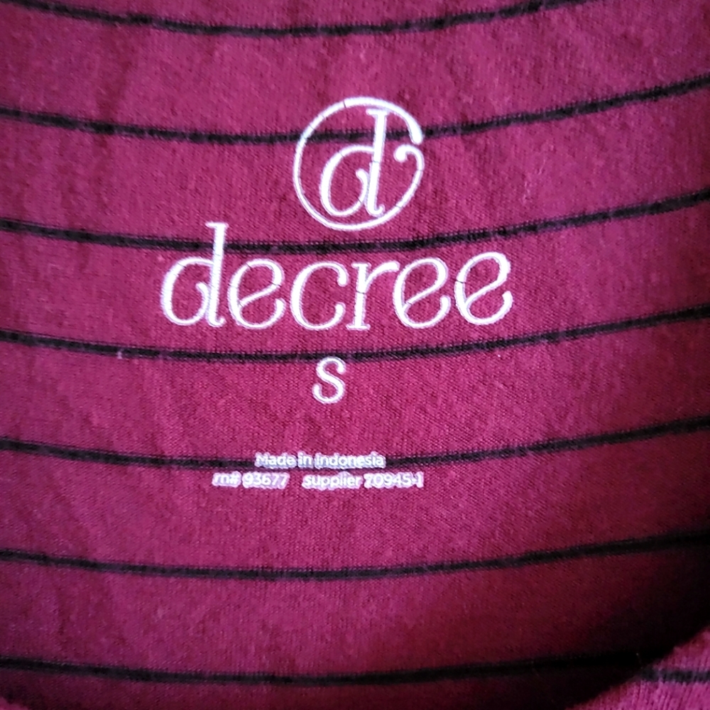 Maroon Striped Dress